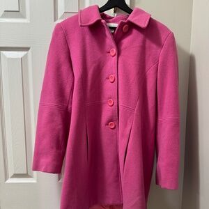 Hot Pink Wool Winter Coat - Size 10P
